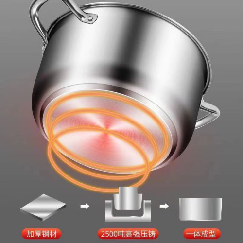 加厚不鏽鋼蒸鍋煮粥煲湯奶鍋瓦斯電磁爐家用通用雙層蒸饅頭小湯鍋