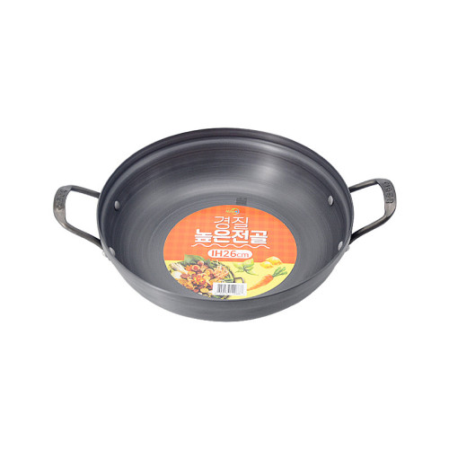 韓國海鮮鍋部隊火鍋雙耳湯鍋餐廳飯店平底鍋辣湯鍋電磁爐可用28CM
