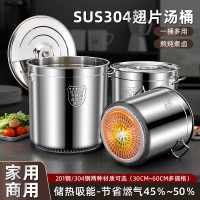 304不鏽鋼湯桶桶鹵水桶翅片桶特厚煤氣帶蓋桶湯鍋食品級耐高溫