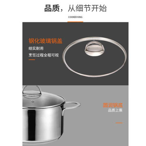 德國工藝不鏽鋼鍋具套裝 湯鍋奶鍋煎鍋組合加厚高級禮品鍋