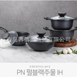 韓國進口陶瓷雙耳炒鍋大容量不沾燉湯鍋家用炒燉一體電磁爐