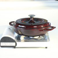 千樂歐公爵26cm海鮮鍋琺瑯鍋鑄鐵鍋平底鍋大口徑海鮮燜飯電磁爐