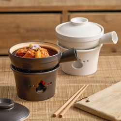 側把砂鍋家用耐高溫陶瓷煲仔飯煲湯鍋火鍋泥爐碳爐木炭小爐子商用