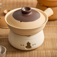 側把砂鍋耐高溫乾燒不裂家用瓦斯爐燉鍋乾鍋陶瓷煲仔飯煲湯鍋碳爐