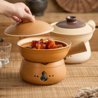 側把砂鍋耐高溫乾燒不裂瓦斯爐燉鍋乾鍋陶瓷煲仔飯煲湯鍋碳爐