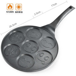 煎蛋鍋商用不沾煎雞蛋專用鍋神器電磁爐瓦斯七孔笑臉鍋蛋餃鍋平底