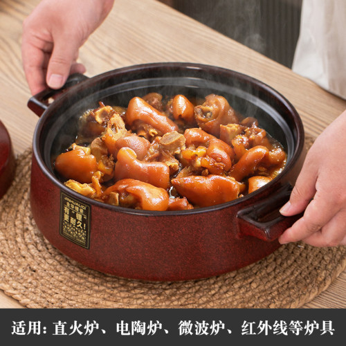復古陶瓷砂鍋煲湯明火耐高溫陶土沙鍋煤氣燉鍋中式家用加厚米線鍋