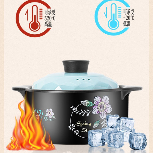 鑽石砂鍋燉鍋家用瓦斯耐高溫不裂瓦斯爐陶瓷煲煲湯鍋乾燒不裂