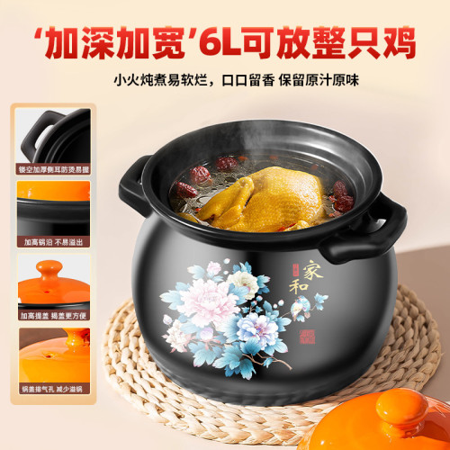 家用廚房精美中式風格實惠耐高溫乾燒不裂厚底砂鍋電磁爐石鍋