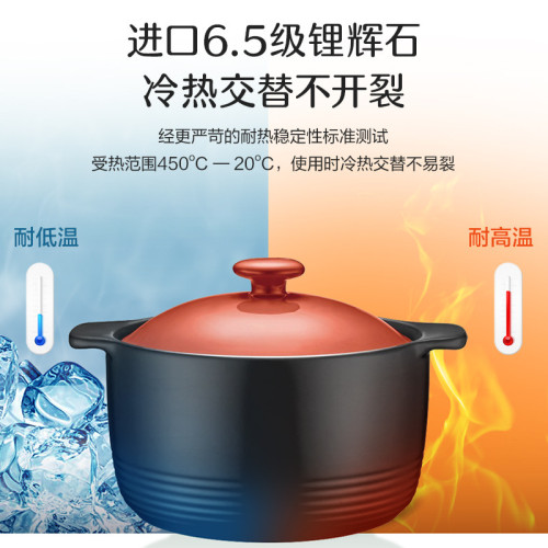 蘇泊爾砂鍋燉鍋家用耐高溫乾燒不裂煲湯陶瓷沙鍋明火煤瓦斯爐專用
