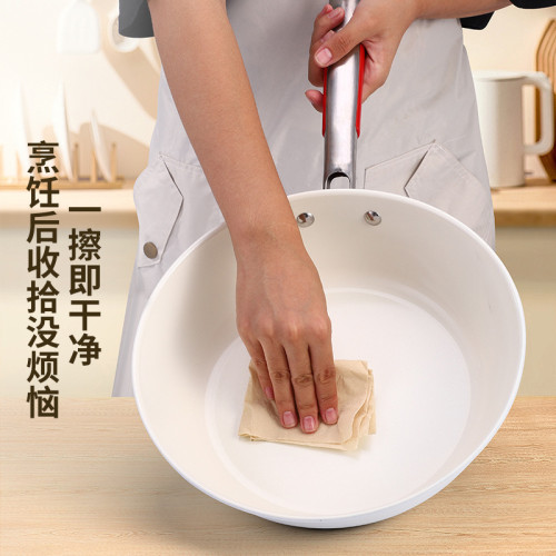 小白鍋鵝卵石平底鍋多功能韓式陶瓷不沾鍋貝瓷煎炒一體家用