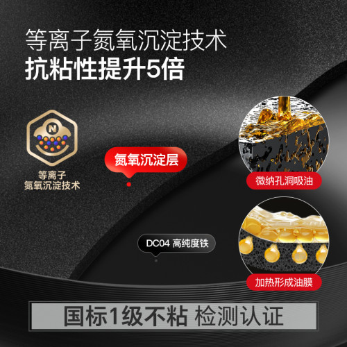 三禾鐵鍋家用炒鍋不沾鍋不鏽無塗層免開鍋瓦斯爐專用炒菜平底鐵鍋