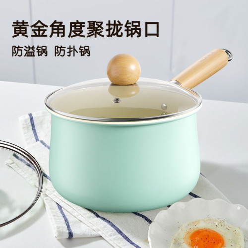 陶瓷小奶鍋不沾鍋嬰兒寶寶輔食鍋家用泡麵鍋瓦斯電磁爐通用一人份