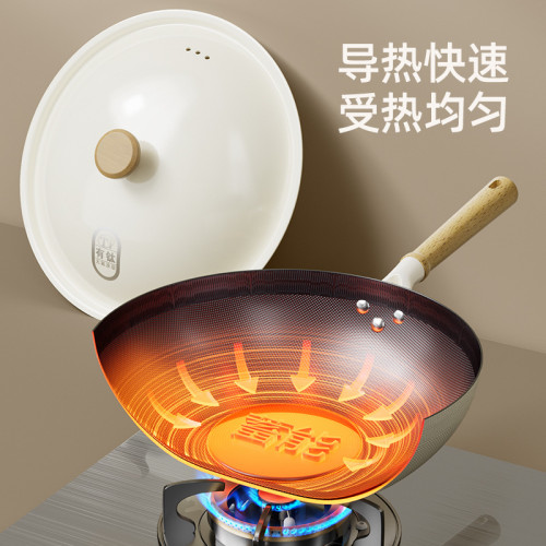 家用有鈦不沾鍋炒鍋免開鍋不沾鍋平底鍋瓦斯爐電磁爐專用炒菜鍋具