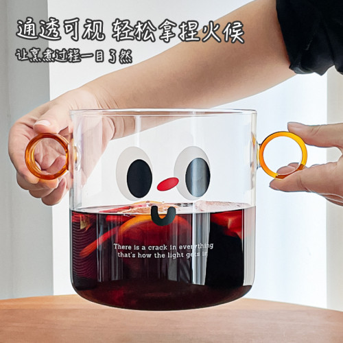 高硼矽玻璃鍋家用耐高溫湯鍋可愛可明火湯煲多功能雙耳養生電燉鍋