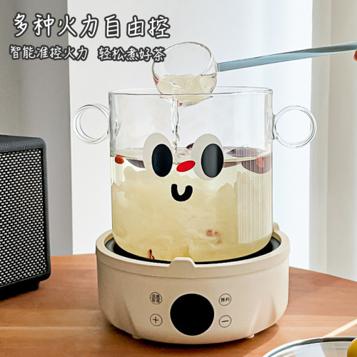 高硼矽玻璃鍋家用耐高溫湯鍋可愛可明火湯煲多功能雙耳養生電燉鍋