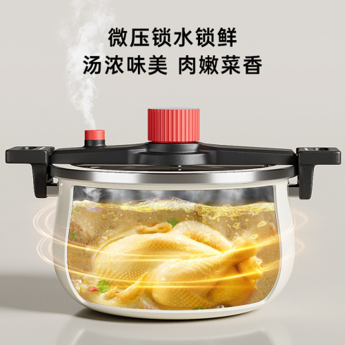 微壓家用不沾鎖溫隔熱湯鍋煲湯燉湯安全防爆瓦斯爐電磁爐專用鍋具