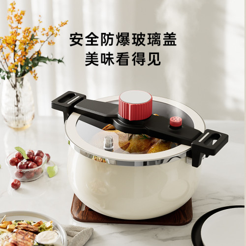 微壓家用不沾鎖溫隔熱湯鍋煲湯燉湯安全防爆瓦斯爐電磁爐專用鍋具
