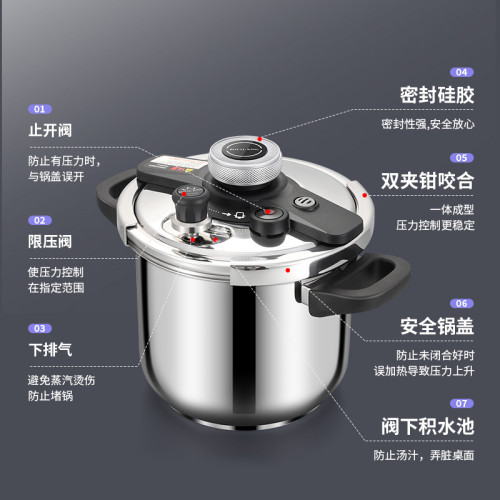 新款304不鏽鋼高壓鍋家用出口品質瓦斯電磁爐通用壓力鍋密封