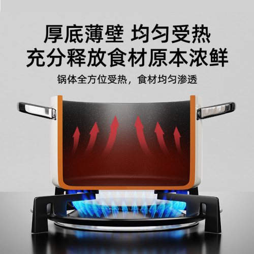 無塗層陶瓷小奶鍋寶寶專用輔食鍋嬰兒煎煮不沾蒸鍋湯鍋煮泡麵牛奶