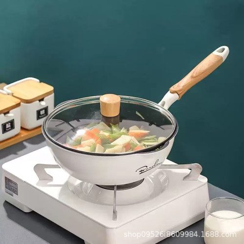 加深平底鍋不沾鍋煎蛋小煎鍋麥飯石家用炒菜鍋電磁爐瓦斯爐適用