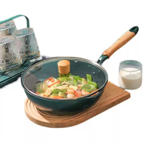 加深平底鍋不沾鍋煎蛋小煎鍋麥飯石家用炒菜鍋電磁爐瓦斯爐適用