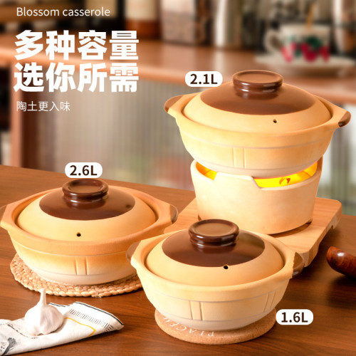 土砂鍋煲湯燉鍋家用瓦斯爐專用老式火鍋小沙鍋瓦煲乾燒陶瓷石鍋