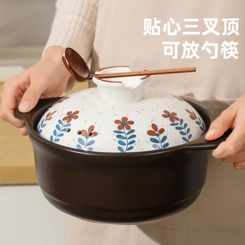 大牌同款陶瓷砂鍋煲仔飯家用瓦斯爐明火燉湯乾燒不裂商鋪專用沙鍋