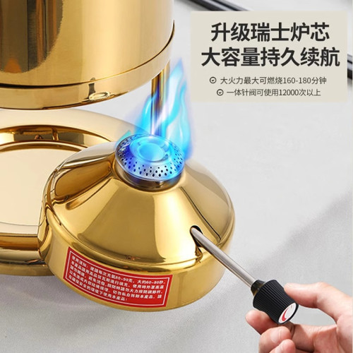 加厚不鏽鋼充氣式小火鍋可調節式家用電磁爐瓦斯專用吃火鍋鍋具
