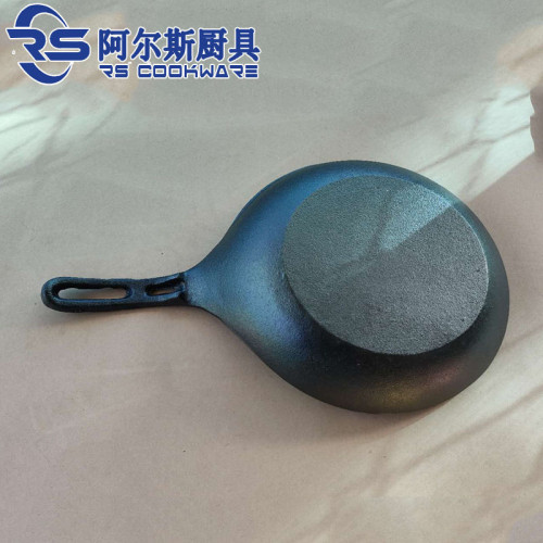 阿爾斯鑄鐵韓式單柄炒勺加厚平底煎鍋戶外無塗層煎蛋保溫燒烤煎盤