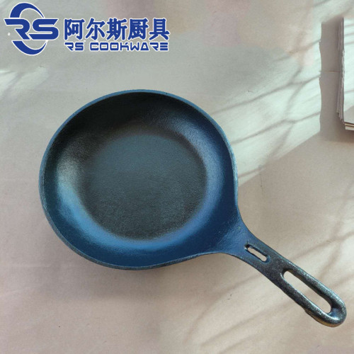 阿爾斯鑄鐵韓式單柄炒勺加厚平底煎鍋戶外無塗層煎蛋保溫燒烤煎盤