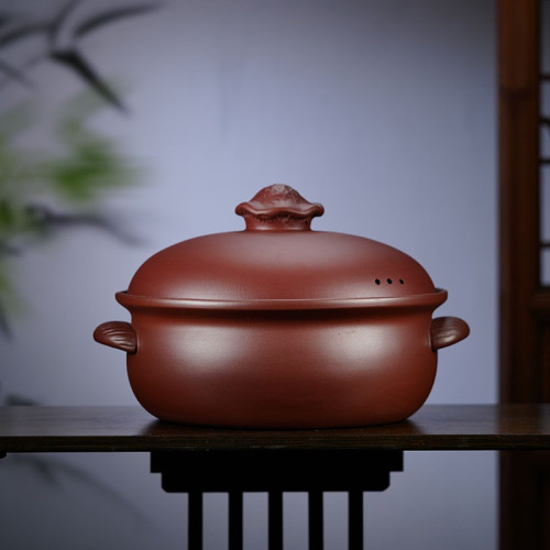 宜興硃泥紫砂鍋天香煲湯家用瓦斯湯鍋平底砂鍋明火無釉無塗層燉鍋