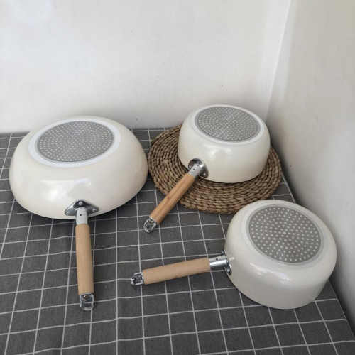 #【廚房套件】日式奶鍋炒鍋不沾鍋湯鍋家庭鍋具套裝電磁爐瓦斯爐