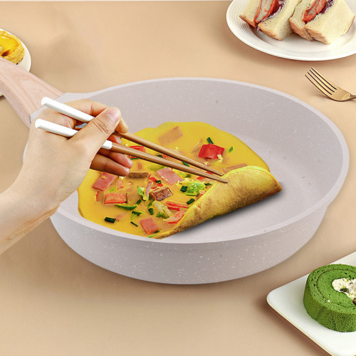 麥飯石抗菌不沾鍋平底鍋牛排煎鍋烙餅煎餅家用電磁爐瓦斯爐適用