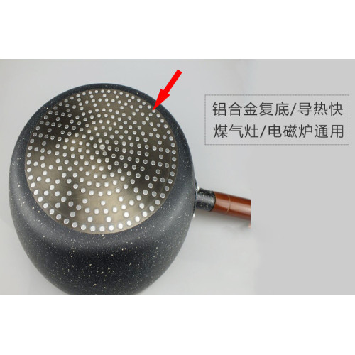 日式麥飯石雪平鍋18/20/22/24cm寶寶輔食奶鍋煮粥鍋不沾鍋熬糖鍋