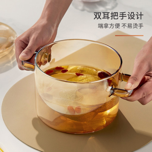 #高硼矽玻璃鍋明火家用燉湯透明關東煮鍋電陶爐泡麵鍋耐高溫向之