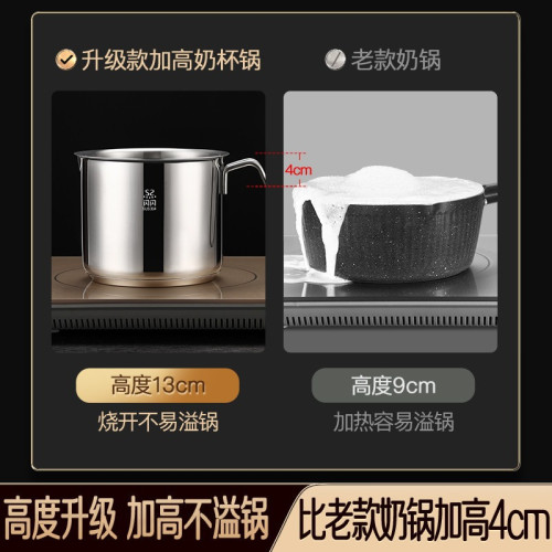 閃閃優品小熱奶鍋304不鏽鋼嬰兒輔食鍋一人份小煮鍋1一2人無塗層