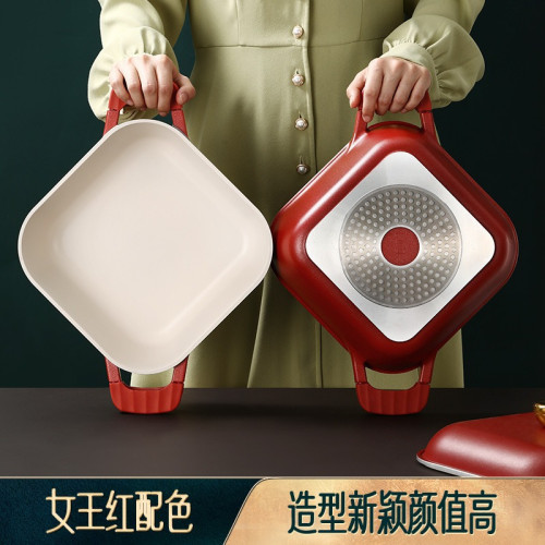 閃閃優品麥飯石電磁爐湯鍋家用2024新款韓式泡麵鍋小煮鍋1一2人鍋