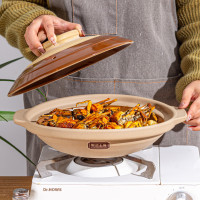 鄲韻陶土砂鍋煲仔飯燉鍋明火耐高溫乾燒不裂老式沙鍋魚頭煲專用鍋