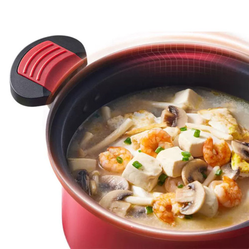 蘇泊爾微壓湯鍋家用多功能抗菌麥飯石色不沾鍋雙耳電磁爐燃汽通用