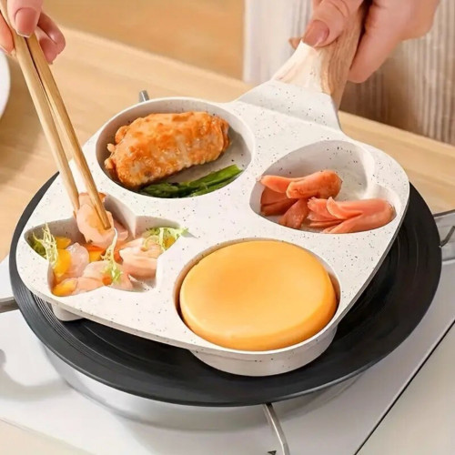 早餐蛋堡煎餅鍋模具四孔煎蛋鍋煎雞蛋漢堡機不沾平底鍋