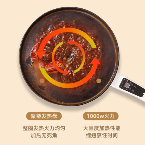 多功能電熱鍋電炒鍋炒菜不沾鍋插電式全能一體鍋大容量宿舍電火鍋