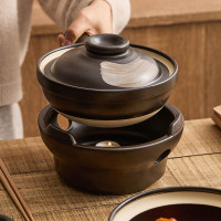 陶瓷砂鍋耐高溫乾燒不裂家用庭院碳爐炭火鍋商用煲仔飯沙鍋煲湯鍋