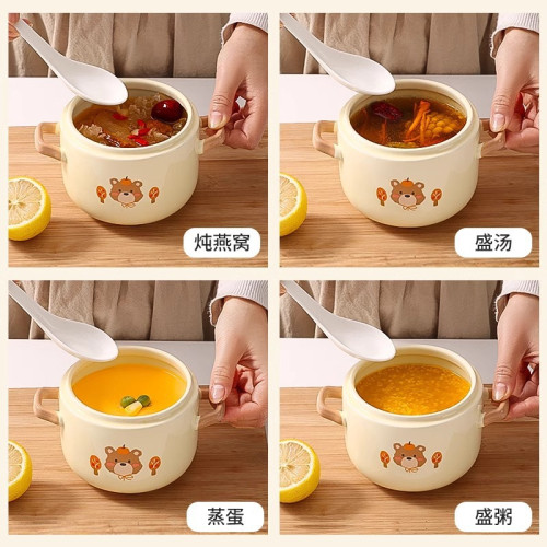 雙蓋提手陶瓷燉盅隔水燉家用燕窩一人份品級煨湯瓦罐湯小燉罐