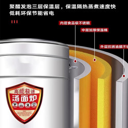 j8桌上型水餃擺攤煮麵鍋煮麵爐矮款平底小型商用煮麵桶瓦斯煤g3