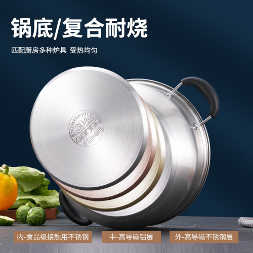 304不鏽鋼小奶鍋寶寶嬰兒輔食煮泡麵熱牛奶家用加厚煮奶不沾湯鍋