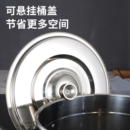 不鏽鋼湯桶商用熬粥桶大容量鹵湯鍋煮麵桶帶蓋燒水鍋煮肉湯桶