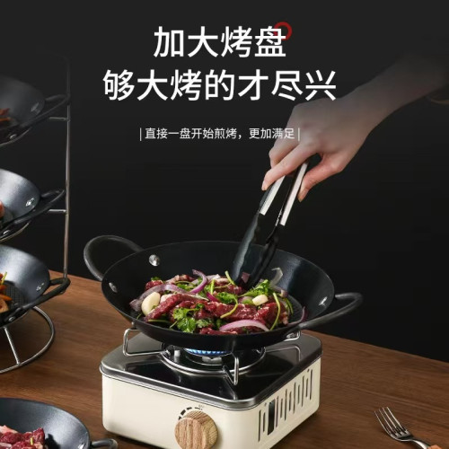 張小匪同款牛肋條煎鍋不沾雙耳乾鍋牛排鍋平底鍋商用林真真連鎖