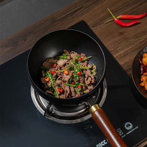 章丘手工迷你小鐵鍋小炒鍋奶鍋一人輔食鍋家用炒菜鍋無塗層不沾鍋