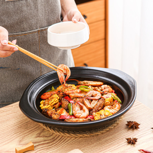 鄲韻陶瓷砂鍋黃燜雞煲仔飯乾燒煲商用粉絲蝦仁耐高溫淺鍋乾燒不裂
